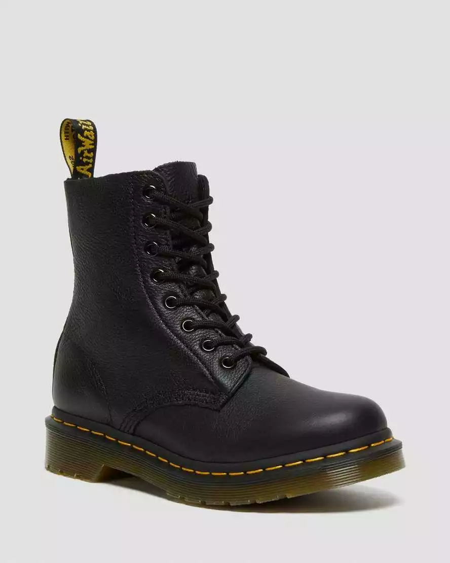 Dr Martens Women's 1460 Pascal Virginia Leather Casual Boots Black Ireland PNI-468301