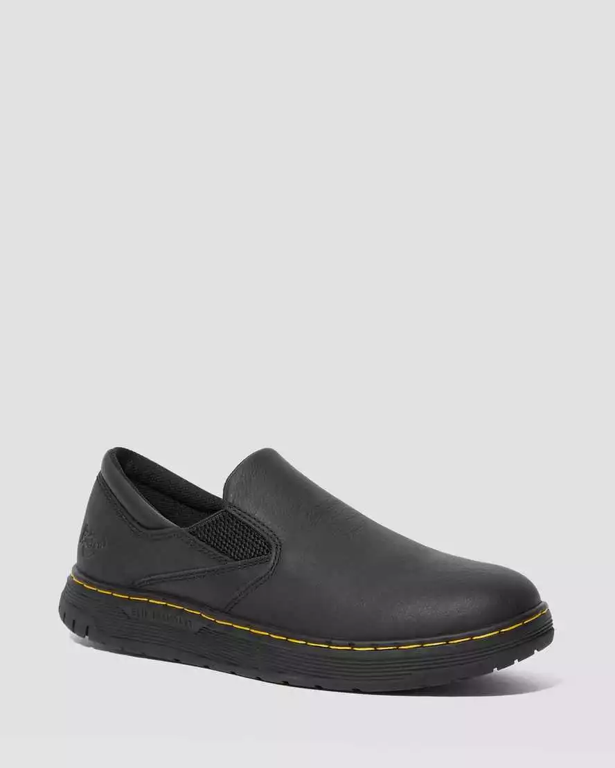 Dr Martens Women's Brockley Slip Resistant Leather Work Shoes Black Ireland QZU-436950